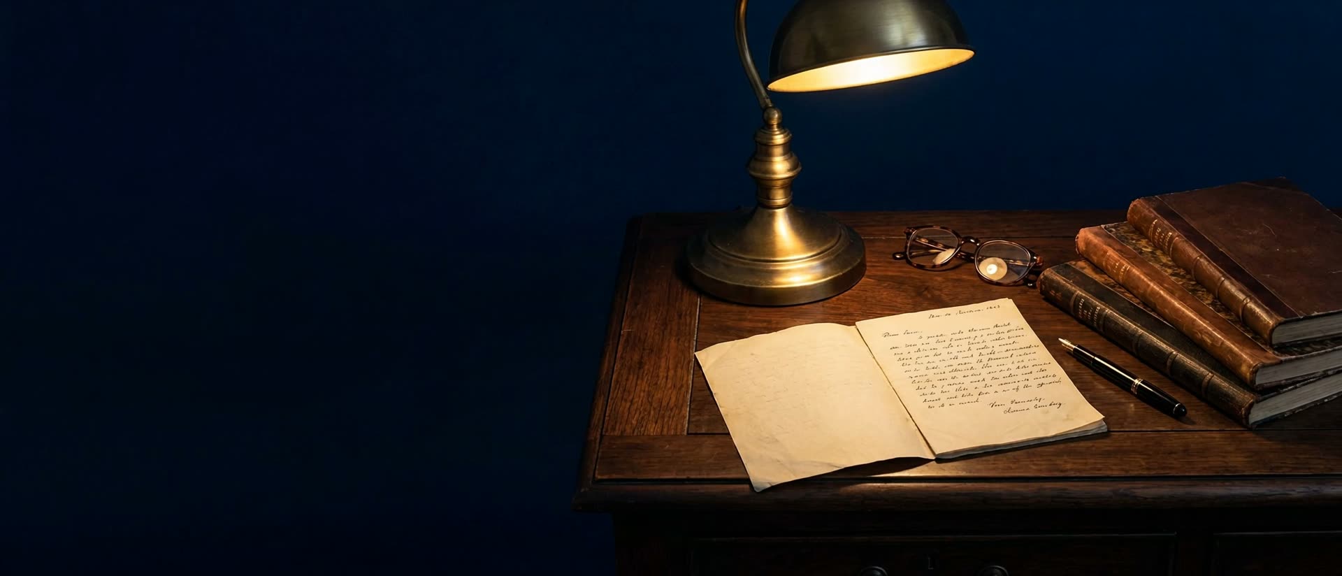 The desk at night — the first call